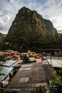 High angle view of a building