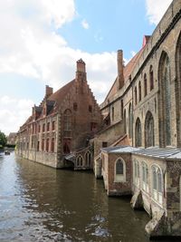 Canal and historical building in town