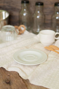 Close-up of food on table