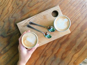 Coffee cup on table