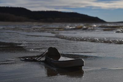 Tennishoe out on the sand