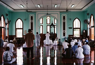 Muslim praying in masjid