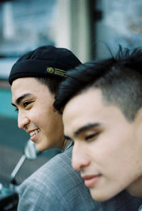 Portrait of young man looking away