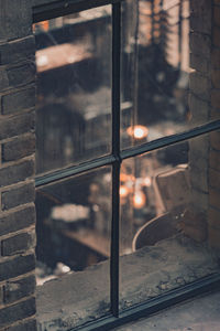 Close-up of glass window