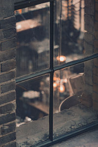 Close-up of glass window