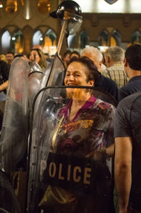 Group of people at music concert