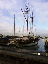 Boats in harbor