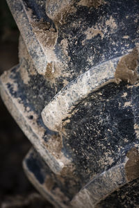 Close-up of statue on rock