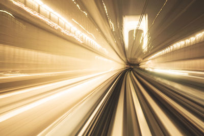 Full frame shot of illuminated tunnel