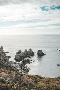 Scenic view of sea against sky