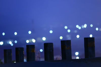 View of illuminated building