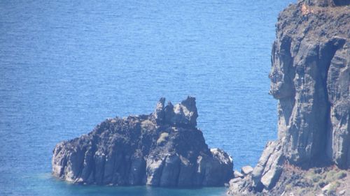 Rock formations in sea