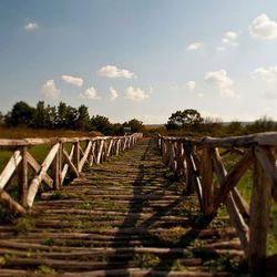 Footbridge over river