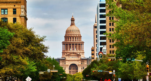 Buildings and congress in city of austin