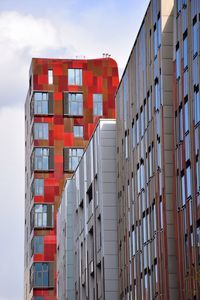 Low angle view of modern building against sky