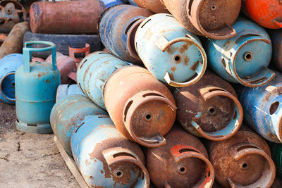 Full frame shot of rusty pipes
