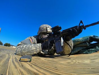 View of tree against clear blue sky