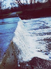 Scenic view of waterfall