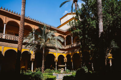 Low angle view of historical building against sky