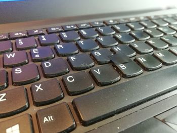 Close-up of computer keyboard