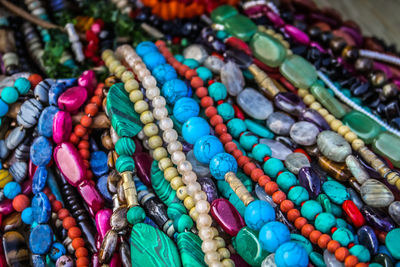 Close-up of jewelry for sale