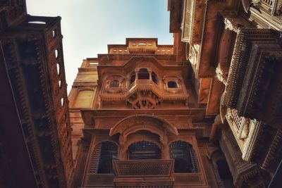 Low angle view of historical building against sky