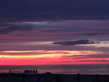 Scenic shot of calm sea at sunset