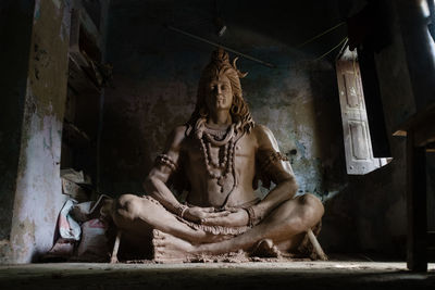 Shiva sculpture in clay