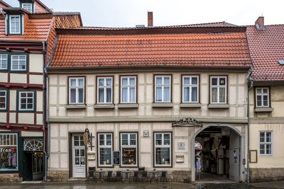 Low angle view of building against sky