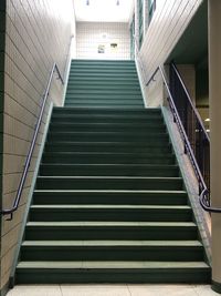 Low angle view of steps in subway station