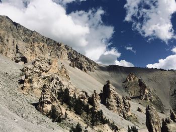 Scenic view of rocky mountains against sky