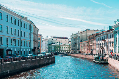 Canal amidst buildings in city