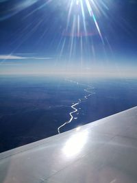 Close-up of water against sky