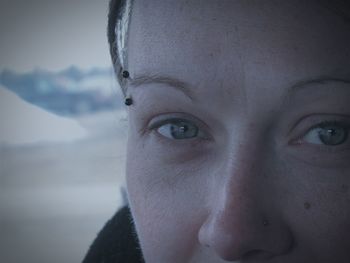 Close-up portrait of young woman