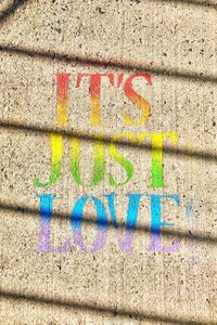 High angle view of graffiti on wall