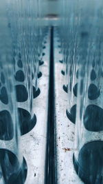 High angle view of wet glass