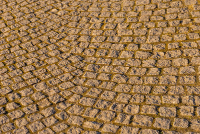 Full frame shot of cobblestone street