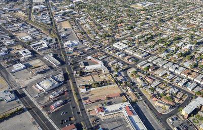 High angle view of cityscape