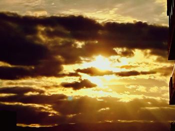 Low angle view of sky during sunset