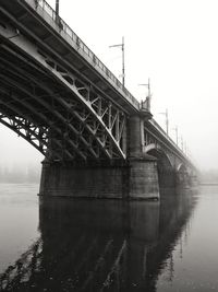 Low angle view of bridge over river