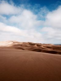 Sand dunes in a desert