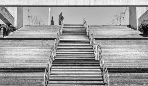 Low angle view of staircase on building