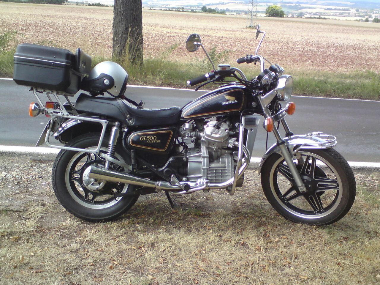 MOTORCYCLE PARKED ON ROAD