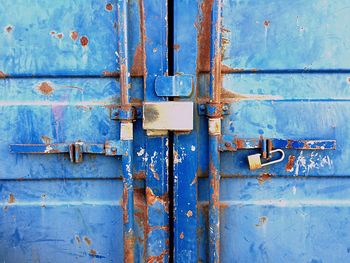 Close-up of closed door