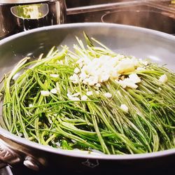 High angle view of salad in bowl