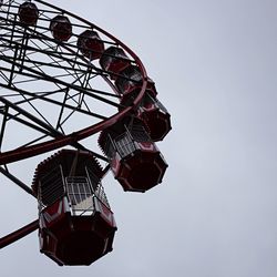 Low angle view of ferris wheel against clear sky