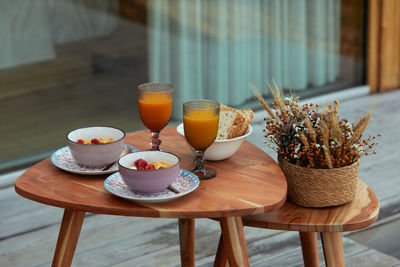 Close-up of food on table