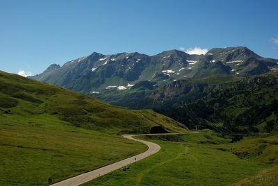 Scenic view of landscape against clear sky