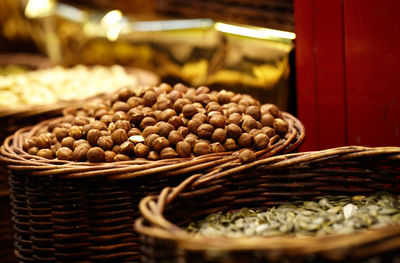 Close-up of food on wood