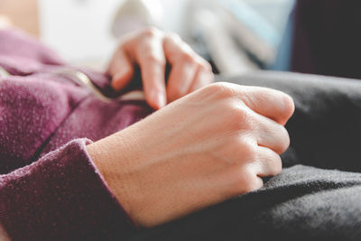 Close-up of hands